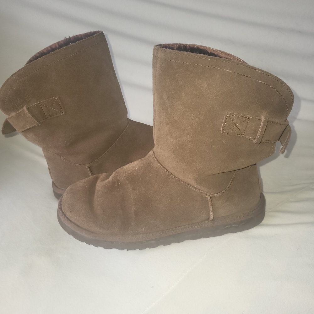 UGG Tan Suede Boots with Logo